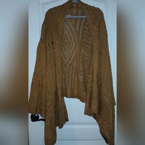 NWT-✨️Women's Blanket Cardigan Brown Size 3x♥️